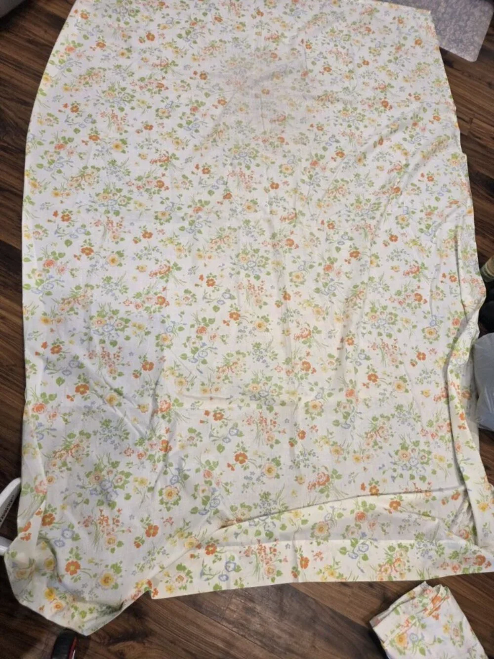 Vtg Springmaid Wondercale Twin Flat Sheets Set of 4 + Pillowcase Floral